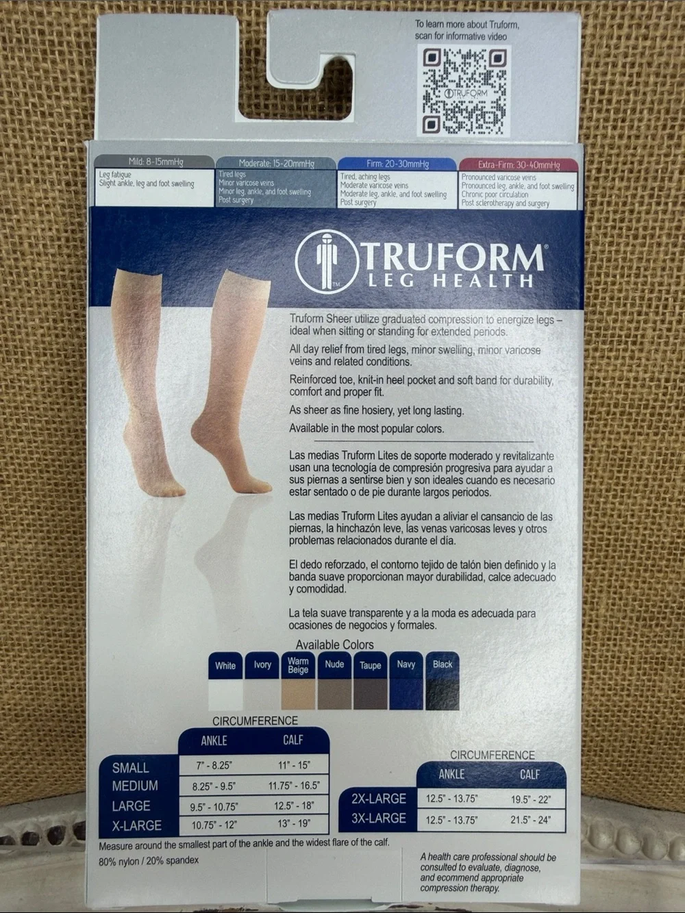 Truform Lites Ladies' Sheer Knee Highs - Black